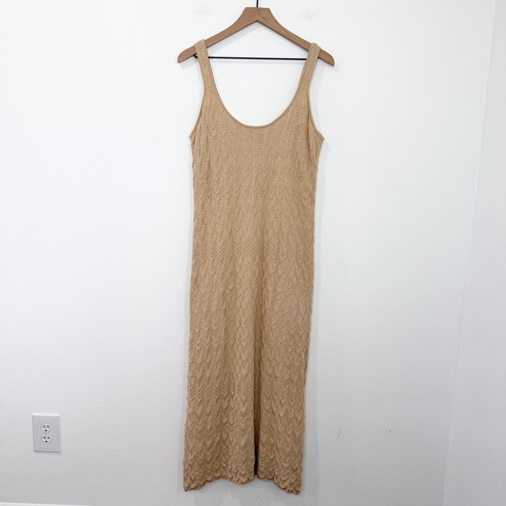 Show Me Your Mumu Tala Tank Maxi Dress Horizon Stripe Tan Knit XL - Picture 2 of 8